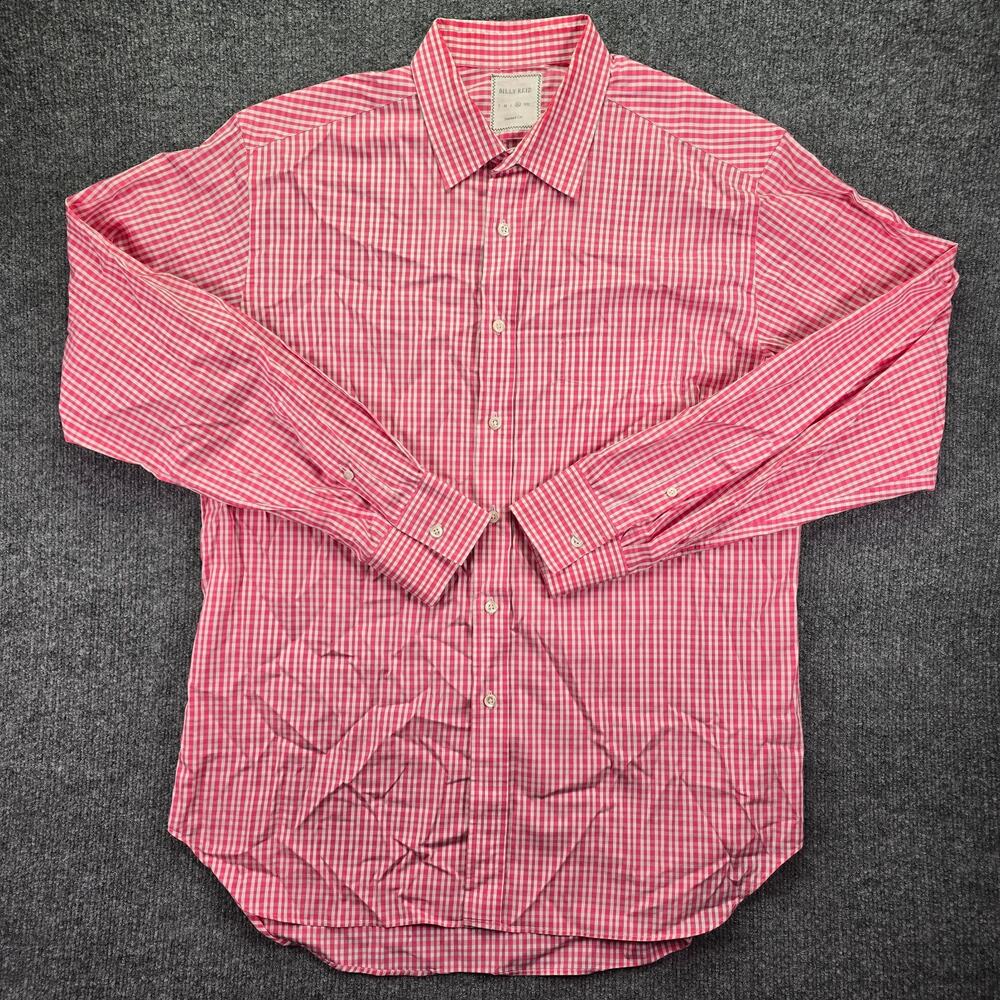 Billy Reid Shirt Mens XL Standard Cut Plaid Button Down Long Sleeve Cotton